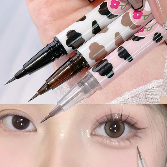 3-Color Brown Lying Silkworm Liquid Eyeliner Pen – Waterproof, Quick-Dry, Effortless Definition